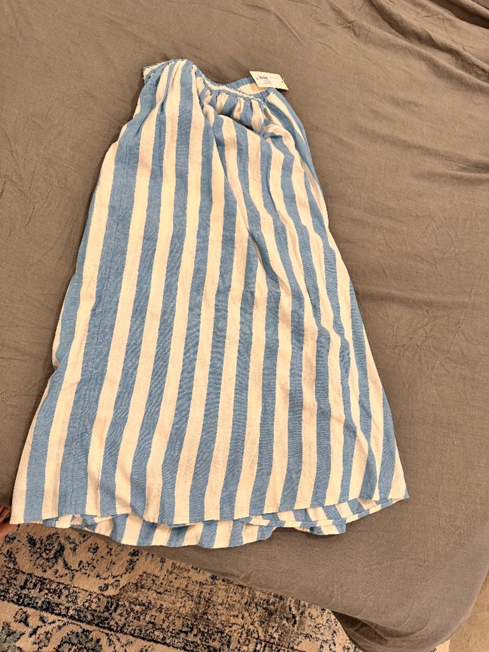 Target blue stripe linen skirt 3x NWT